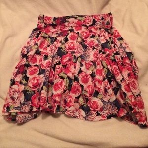 Floral Printed skater skirt