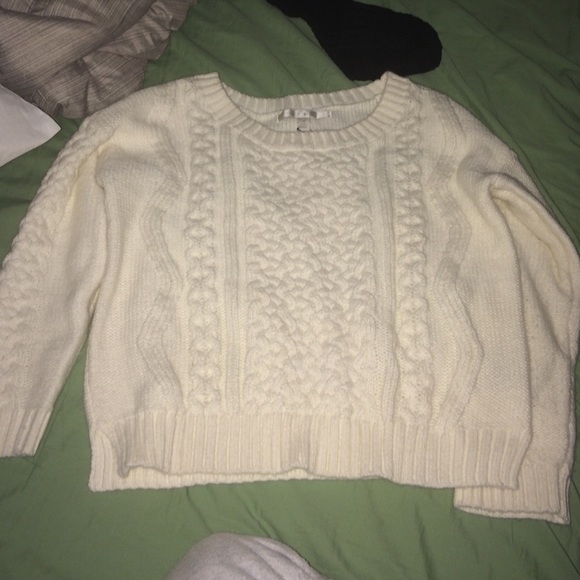 Beige Cropped Sweater
