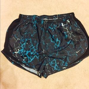 Nike Dri-Fit blue and black shorts