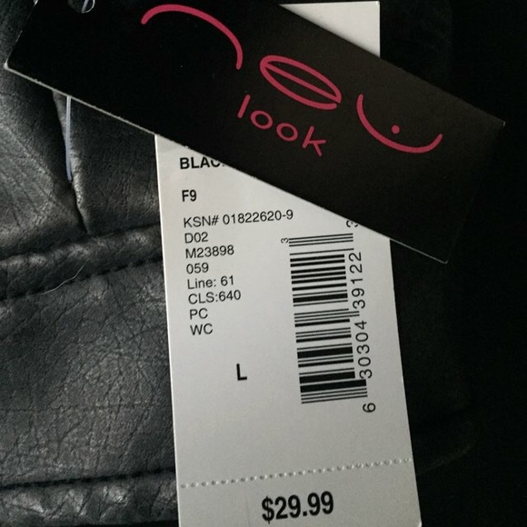 Moto faux leather hooded jacket. - Picture 4 of 4