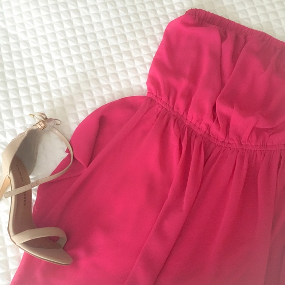 SOLD•Bebe Pink Strapless Dress