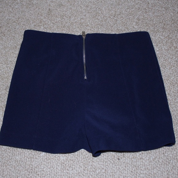 forever 21 blue high waisted shorts