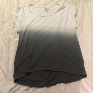 white to gray ombré shirt