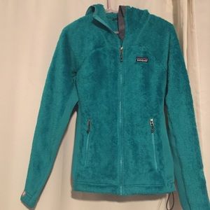Patagonia hooded jacket.