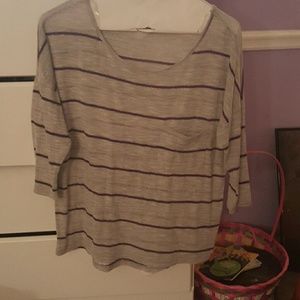 Striped wet seal top