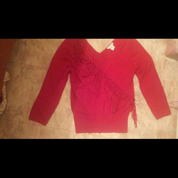 CACHE SZ MEDIUM/LARGE LIKE NEW RED SWEATER