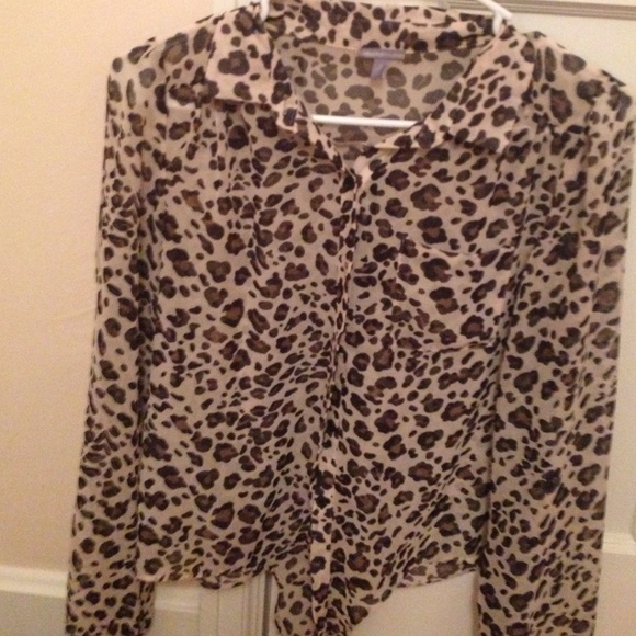 Cheetah print long sleeve shirt