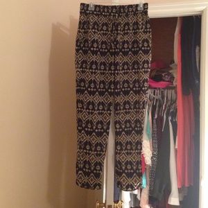 Aztec print flowing pants
