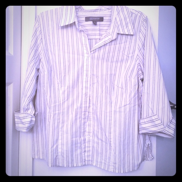 Croft & Barrow Striped Embroidered Dress Shirt - Picture 1 of 1