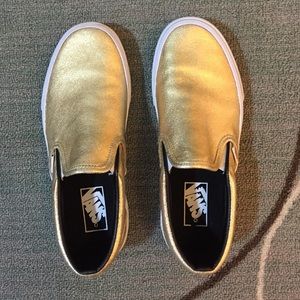 Vans Brand New Gold Shoes Size 8.5