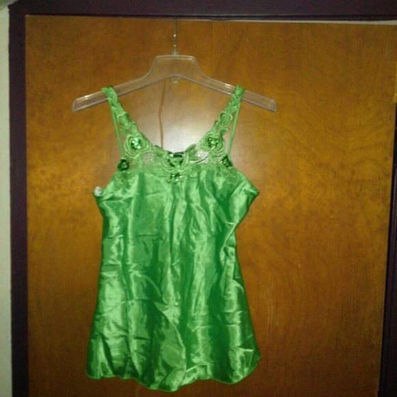 Silky green shirt
