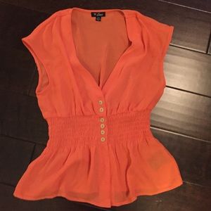 Guess orange top