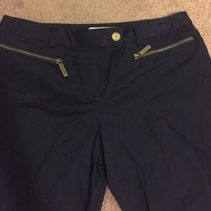 Dark blue zipper pocket dressing pants