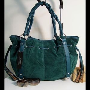 New Faux Suede Handbag - Closeout Sale