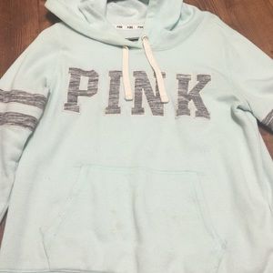 Gray and blue pink hoodie