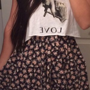 Floral urban outfitters skirt