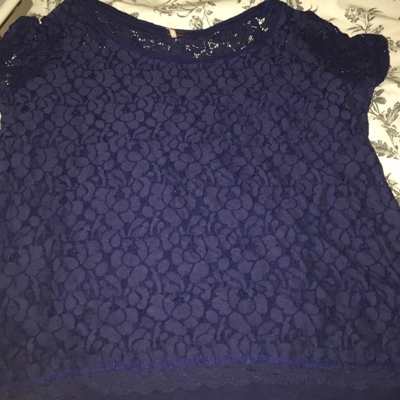 Blue floral shirt