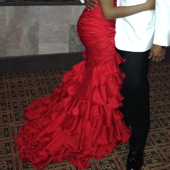 Red Prom Dress - Picture 3 of 4