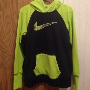 Like green and black nike hoodie