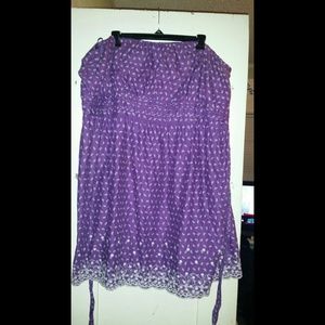 Purple Dress w/ White butterflies