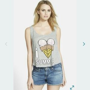 Wildfox Ice Cream Summer Hi/Lo Tank