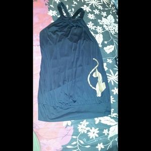 Little Black Dress & Purple top