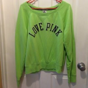 Green love pink crew