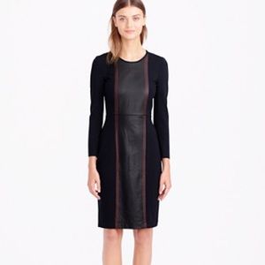 Leather panel dress