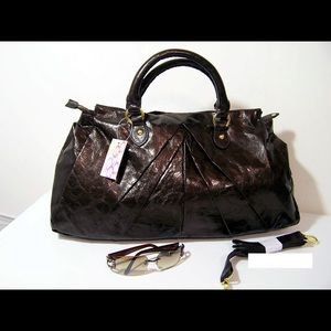 New Faux Snake Print Handbag - Closeout Sale