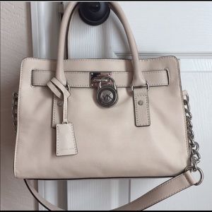 Cream colored Michael kors Hamilton