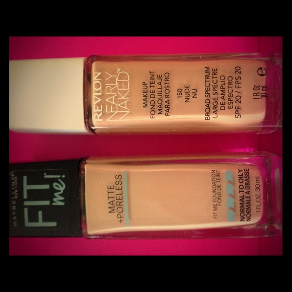 Pack of 2! Maybelline Fit Me, Revlon Nearly Naked.