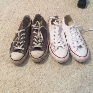 Converse grey pair & white pair