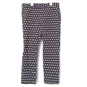 Navy and white polka dot pants