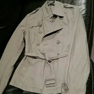 Faded Olive Green Military Jacket