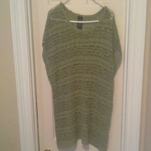 Olive Green 2x crochet blouse