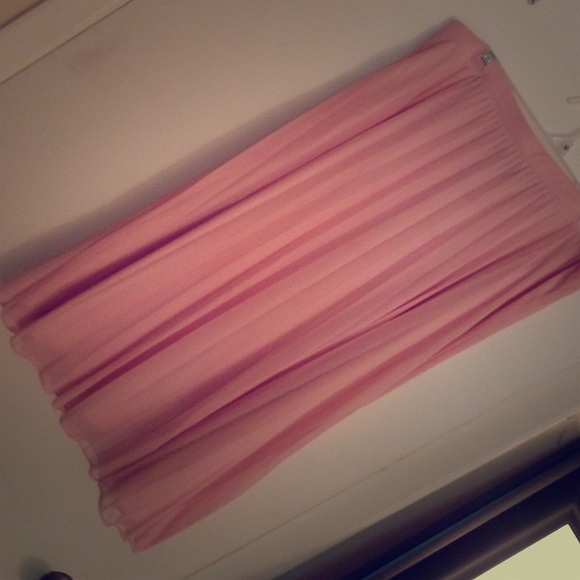 Dorothy Perkins Pink Pleated Midi Skirt