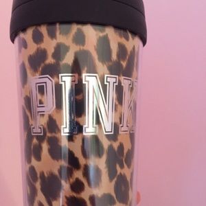Victoria's Secret pink coffee tumbler