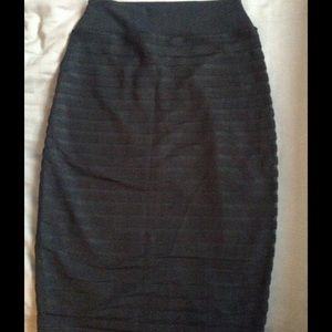 NWT black midi skirt
