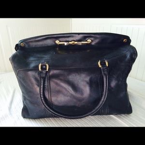 Vintage Black Bottega Veneta Weekender