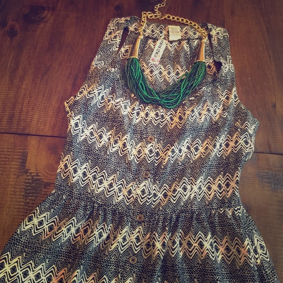 Tribal Black and White Dress
