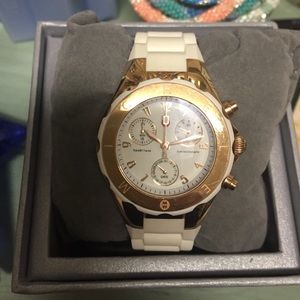 Authentic Michele Tahitian white jelly watch