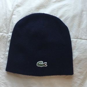 Navy Lacoste Winter Beanie - Unisex