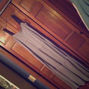 Navy and Cream Stripped Old Navy Maxi Dress!