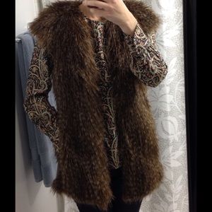 Zara Faux Fur Vest