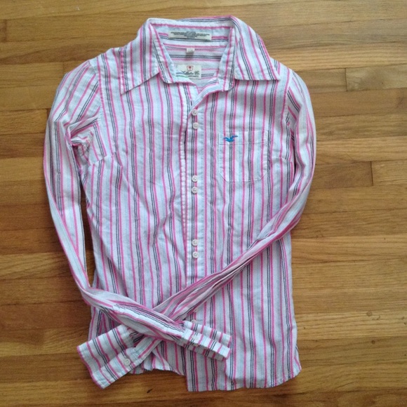 Beautiful pink and blue striped shirt!