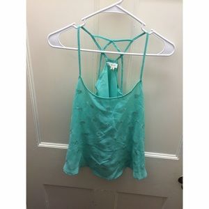 Green flowery tank top