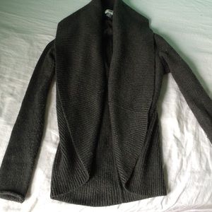 Grey knitted cardigan