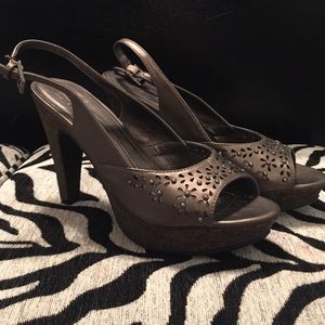 PRICE LOWERED!! Pewter heels