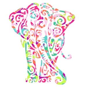 6 inch Lilly Tribal elephant in print 23