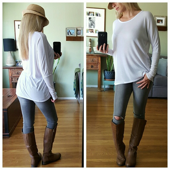 RESERVED 🌹HP🌹 Perfect White Ribbed Thermal - Picture 3 of 4